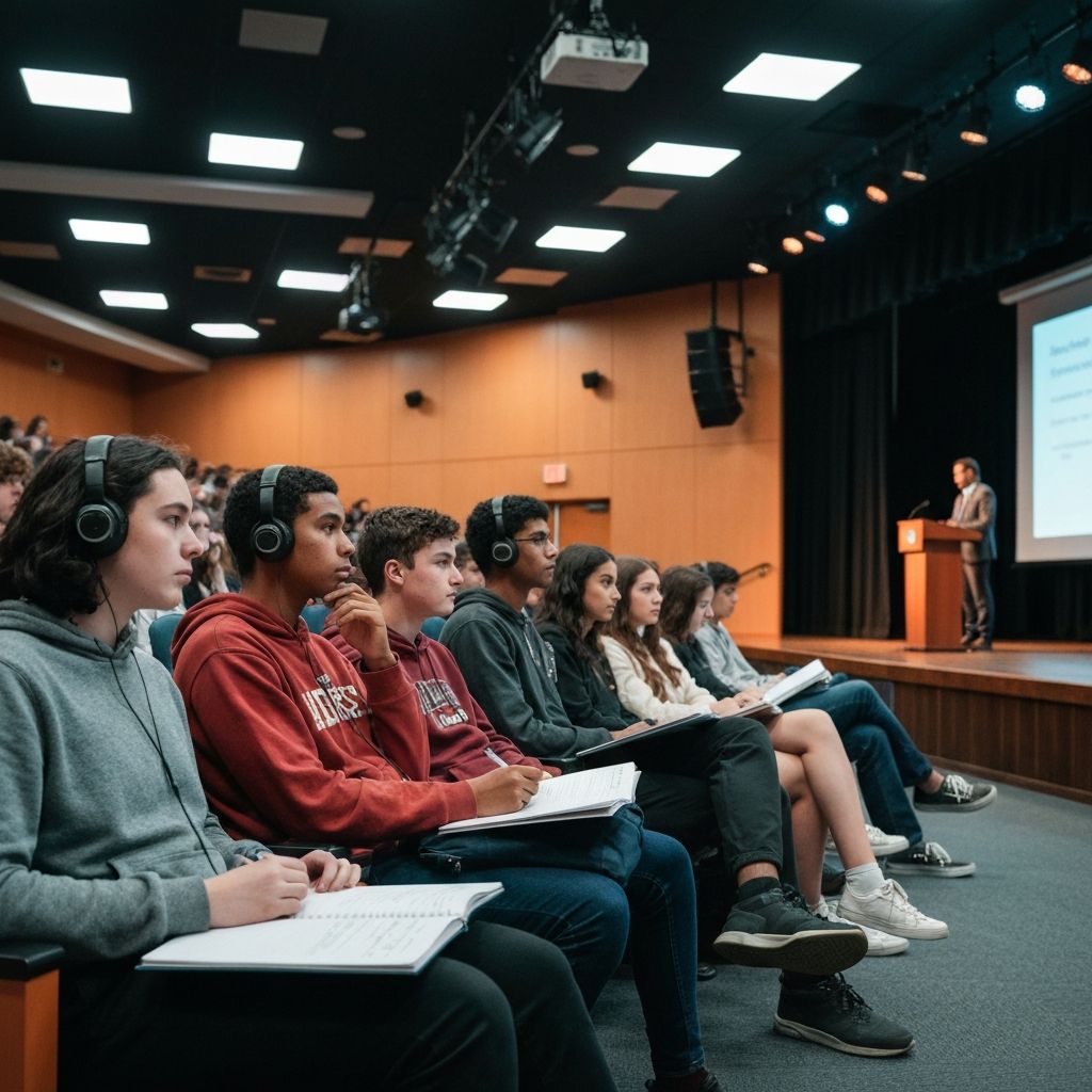 Presentation in auditorium